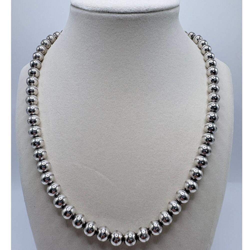 Vintage Napier Silver-tone Bead 19” Necklace